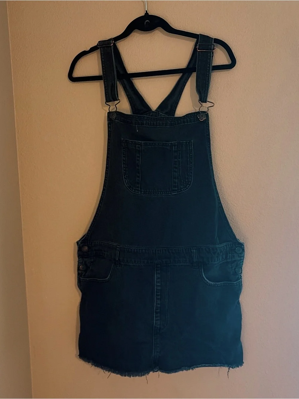 American Eagle, Black Denim Overall Skirt dress